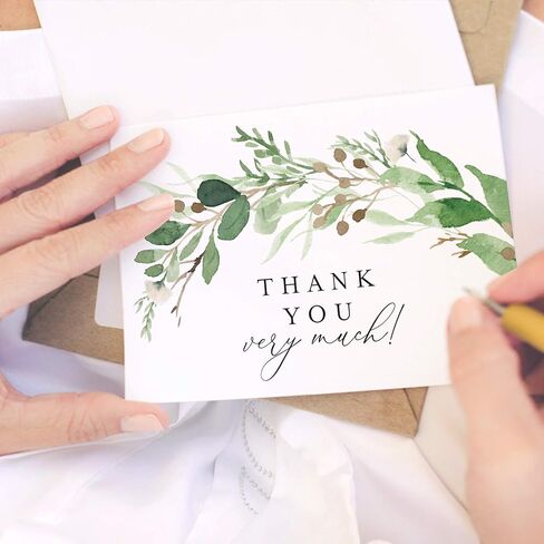 مجموعات Bliss Beyond Grateful Thanks Cards مع مغلفات، حزمة من 25، 4x6 مطوية، خيمة، كبيرة الحجم، مثالية لـ: الزفاف، حفل الزفاف، حفل استقبال المولود الجديد، عيد الميلاد، أو فقط لنقول شكرًا! in Saudi Arabia