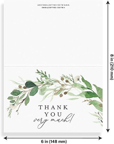 مجموعات Bliss Beyond Grateful Thanks Cards مع مغلفات، حزمة من 25، 4x6 مطوية، خيمة، كبيرة الحجم، مثالية لـ: الزفاف، حفل الزفاف، حفل استقبال المولود الجديد، عيد الميلاد، أو فقط لنقول شكرًا! in Saudi Arabia
