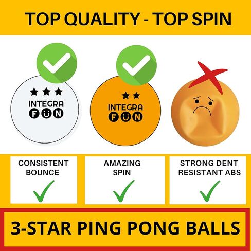 Ping Pong Paddle Set - 4 Wood Ping Pong Paddles - Ergonomic Grip - 8 Tournament Table Tennis Balls - Paddle Case - Professional/Casual Play - Portable Table Tennis Set .- Family Table Games in Saudi Arabia