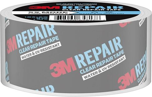 3M Clear Repair Tape, 1.88 in x 20 yd, Strong Duct Tape, Water, UV & Moisture Resistant, Transparent Tape Allows Discreet Repairs, For Indoor & Outdoor Use, Long Lasting Performance (RT-CL60) in Saudi Arabia