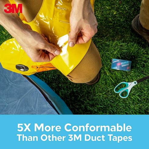 3M Clear Repair Tape, 1.88 in x 20 yd, Strong Duct Tape, Water, UV & Moisture Resistant, Transparent Tape Allows Discreet Repairs, For Indoor & Outdoor Use, Long Lasting Performance (RT-CL60) in Saudi Arabia
