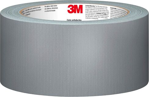 3M Utility Duct Tape, 3 Rolls, 1.88" in x 50 yd, Strong Adhesive, Adheres to Multiple Surfaces, Hand-Tearable, Silver Color Tape, Sticks Instantly, Perfect for Home & Shop Use (1950-3PK) in Saudi Arabia
