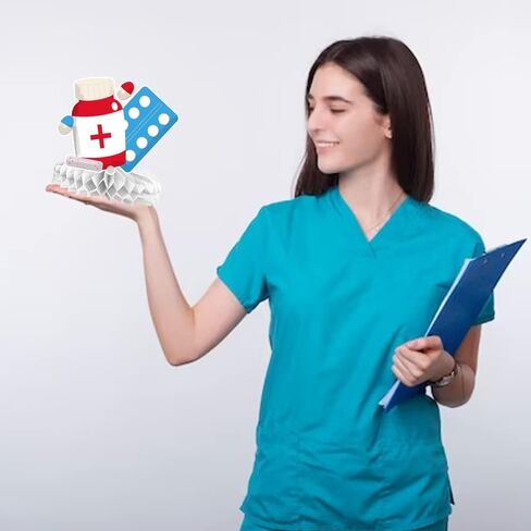 9 PCS Nurse Honeycomb Centerpieces Nurses Appreciation Week Honeycomb Table Centerpiece Nurse Day Table Toppers for Nurses Graduation Party Decorations 2024 Grad Party Favor Supplies in Saudi Arabia