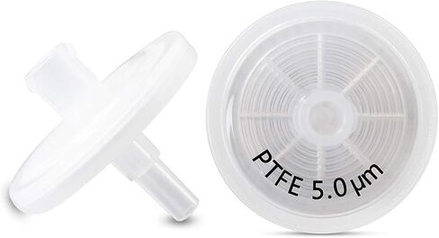 مرشحات حقنة PTFE [قابلية البلل: كارهة للماء] قطر 25 مم 1.0 ميكرومتر حجم المسام ترشيح مختبري بواسطة Allpure Biotechnology (عبوة من 100) (PTFE كارهة للماء، 1.0 ميكرومتر) in Kuwait