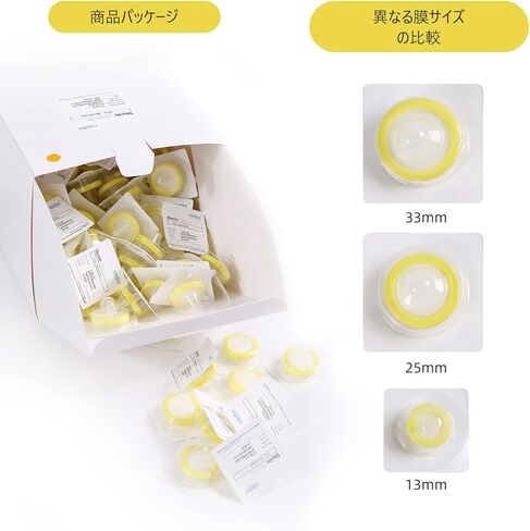 10PCS Syringe Filter PES Hydrophilic Filtration Sterile Lab Filters 0.22μm 25mm Membrane Diameter Individually Packed Yellow in Saudi Arabia