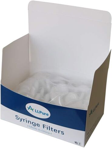 PTFE Syringe Filters [Wettability: Hydrophilic] 25mm Diameter 5.0 μm Pore Size Laboratory Filtration by Allpure Biotechnology (Pack of 100) (Hydrophilic PTFE, 5.0 μm) in Kuwait