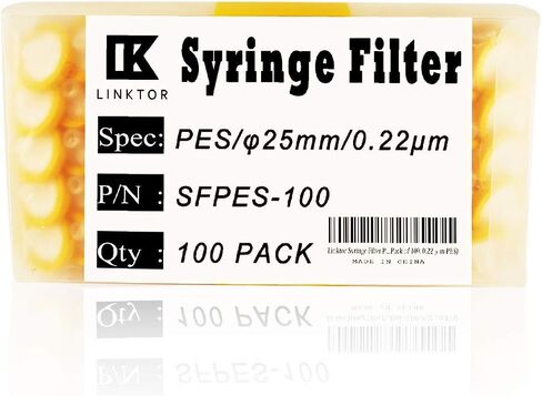 مرشح حقنة PTFE، قطر 25 مم، حجم المسام 0.22 ميكرومتر، عبوة غير معقمة مكونة من 20 قطعة (عبوة من 20 قطعة، 0.22 ميكرومتر، PTFE) in Kuwait