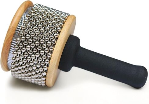 GMP Cabasa - Medium or Large | Authentic Wood, Soft-Grip Handle, and Metal Beaded Chain Shaker - For Students, Classroom and Performance (Medium (Standard)) in Saudi Arabia