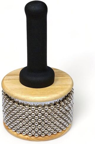 GMP Cabasa - Medium or Large | Authentic Wood, Soft-Grip Handle, and Metal Beaded Chain Shaker - For Students, Classroom and Performance (Medium (Standard)) in Saudi Arabia