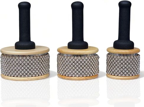 GMP Cabasa - Medium or Large | Authentic Wood, Soft-Grip Handle, and Metal Beaded Chain Shaker - For Students, Classroom and Performance (Medium (Standard)) in Saudi Arabia