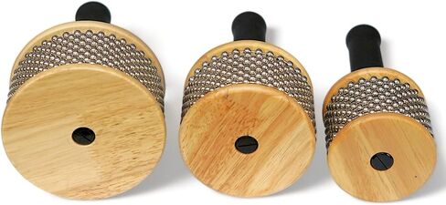 GMP Cabasa - Medium or Large | Authentic Wood, Soft-Grip Handle, and Metal Beaded Chain Shaker - For Students, Classroom and Performance (Medium (Standard)) in Saudi Arabia
