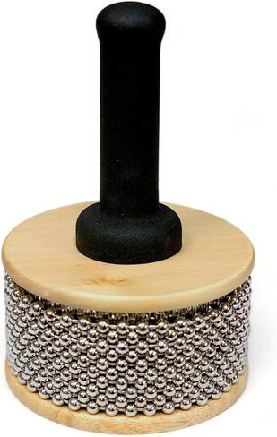 GMP Cabasa - Medium or Large | Authentic Wood, Soft-Grip Handle, and Metal Beaded Chain Shaker - For Students, Classroom and Performance (Medium (Standard)) in Saudi Arabia