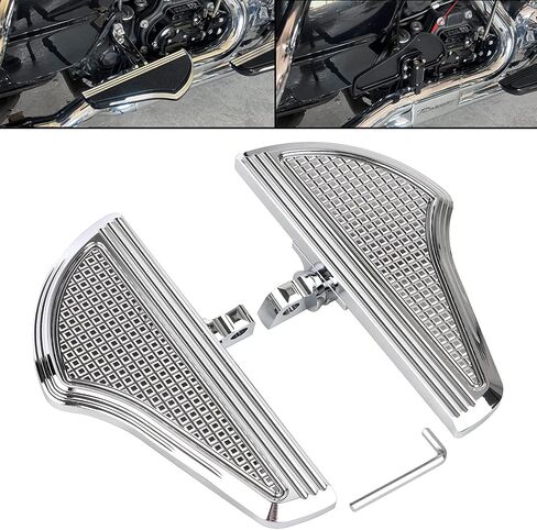 ألواح أرضية لراكبي الدراجات النارية باستخدام الحاسب الآلي لدراجة Harley Touring Road Glide Street Glide Electra Glide FLHX FLHR FLHT 1986-UP، كروم in Saudi Arabia