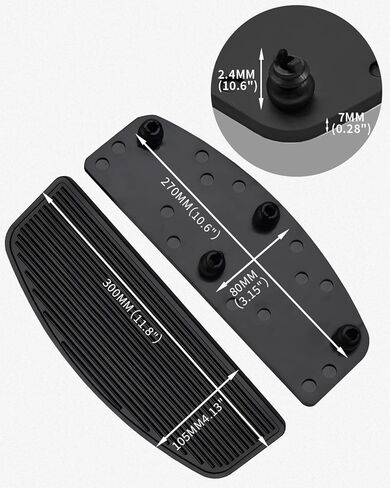 حشوات لوح قدم الراكب حشوات أرضية السائق متوافقة مع Harley 1986-2024 Touring Street Glide Road Glide Road King Electra Glide Softail in Kuwait