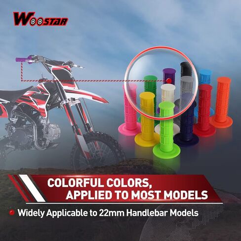 WOOSTAR 22mm Standard 7/8" Throttle Handle Grips YL-E033-131-143 in Saudi Arabia