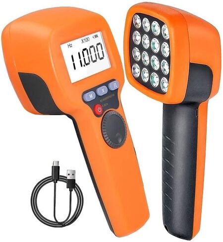 مقياس سرعة الدوران الرقمي 60-99999 دورة في الدقيقة، عداد دورة في الدقيقة محمول، منظار LED غير ملامس، جهاز Tacho اللاسلكي مع شاشة LCD لاختبار تردد عداد السرعة للحركة الدوارة in Kuwait