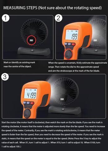 مقياس سرعة الدوران الرقمي 60-99999 دورة في الدقيقة، عداد دورة في الدقيقة محمول، منظار LED غير ملامس، جهاز Tacho اللاسلكي مع شاشة LCD لاختبار تردد عداد السرعة للحركة الدوارة in Kuwait