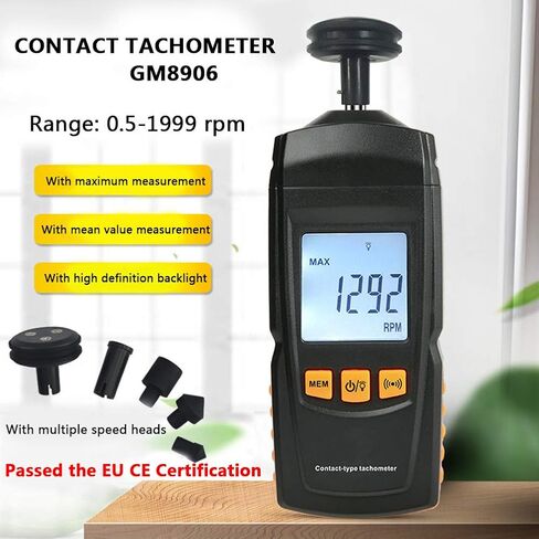 عداد سرعة الدوران الرقمي، مقياس سرعة الدوران المحمول، عداد سرعة الدوران LCD، عداد السرعة Tach RPM، جهاز كهربائي، مقياس سرعة الدوران، عداد للمحرك الكهربائي، صنع السيارة in Kuwait