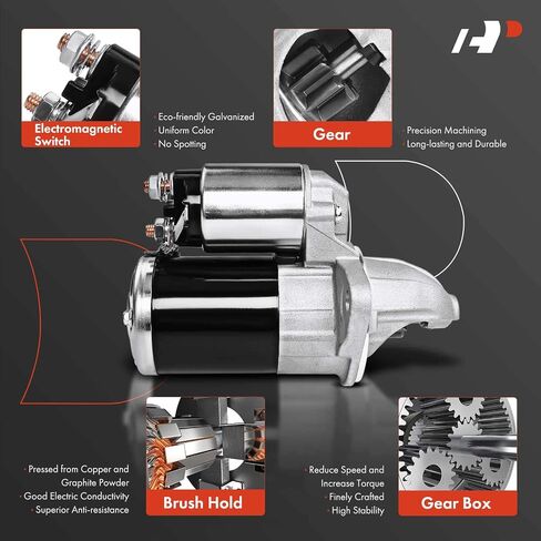 A-Premium Starter Motor Compatible with Subaru Forester 03-18 2.0L 2.5L, Impreza 04-11 2.5L, Legacy 05-07 2.5L, Outback 05-07 2.5L 3.0L, 12V 1.4KW 9 Teeth Clockwise, Replace# 23300AA570 in Saudi Arabia