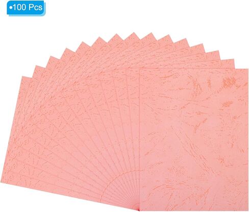 PATIKIL 12Mil Paper Binding Presentation Covers for A4 and Letter Size(8.5x11Inches) Paper, 100Pcs 180gsm Textured Bookbinding Paper for Business and Report, Pink in Saudi Arabia