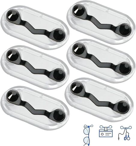 6 Pack Magnetic Eyeglass Holder for Shirt Magnetic Badge Holder Sunglasses Pin Glasses Holder Stand ID Name Tags for Clothes in Saudi Arabia