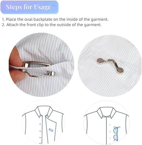 6 عبوات من حامل النظارات المغناطيسي للقميص، حامل شارة مغناطيسي، نظارات شمسية، حامل نظارات، حامل بطاقات تعريف الاسم للملابس in Saudi Arabia