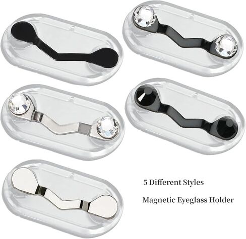 6 Pack Magnetic Eyeglass Holder for Shirt Magnetic Badge Holder Sunglasses Pin Glasses Holder Stand ID Name Tags for Clothes in Saudi Arabia