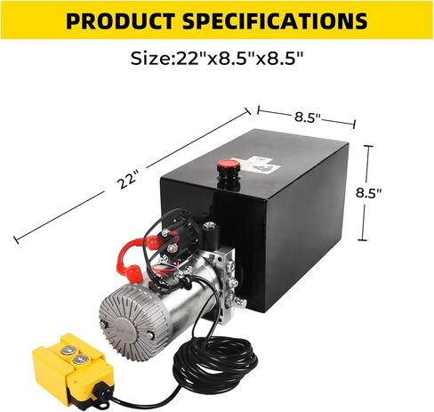 مضخة هيدروليكية سعة 15 لترًا وحدة طاقة هيدروليكية واحدة تعمل بجهد 12 فولت تيار مستمر 3.9 جالون مضخة مقطورة تفريغ كهربائية مع وحدات طاقة هيدروليكية لخزان فولاذي لرفع سيارة شاحنة مقطورة in Kuwait