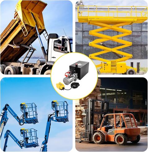 مضخة هيدروليكية سعة 15 لترًا وحدة طاقة هيدروليكية واحدة تعمل بجهد 12 فولت تيار مستمر 3.9 جالون مضخة مقطورة تفريغ كهربائية مع وحدات طاقة هيدروليكية لخزان فولاذي لرفع سيارة شاحنة مقطورة in Kuwait