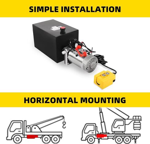 مضخة هيدروليكية سعة 15 لترًا وحدة طاقة هيدروليكية واحدة تعمل بجهد 12 فولت تيار مستمر 3.9 جالون مضخة مقطورة تفريغ كهربائية مع وحدات طاقة هيدروليكية لخزان فولاذي لرفع سيارة شاحنة مقطورة in Kuwait