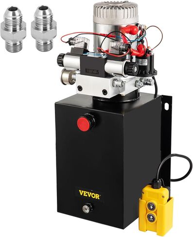 VEVOR 3200 PSI، مضخة هيدروليكية كهربائية مزدوجة المفعول سعة 6 لتر مع مقياس ضغط نحاسي لبوابات رفع المقطورة القلابة وسائقي الشاحنات in Kuwait