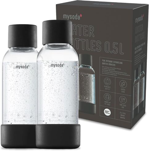 Premium Carbonating Bottle 1L Silver - Compatible with Drinkmate, Wassermaxx, Aqvia, Sodapop and Levivo - Quick-Lock Reusable Bottles - Lid and Base Made of Stainless Steel - BPA Free in Saudi Arabia
