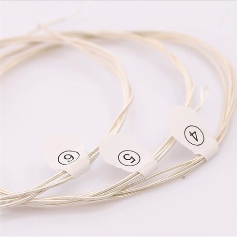 أوتار جيتار كلاسيكية من النايلون، أوتار متعرجة مطلية بالفضة، توتر عالي، نايلون شفاف E B G. D A E سلك ملفوف مطلي بالفضة (.028-.043) in Kuwait