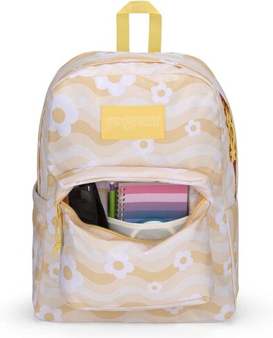 JanSport SuperBreak Plus Backpack with Padded 15-inch Laptop Sleeve and Integrated Bottle Pocket - Spacious and Durable Daypack for Work and Travel - Army Green in Saudi Arabia