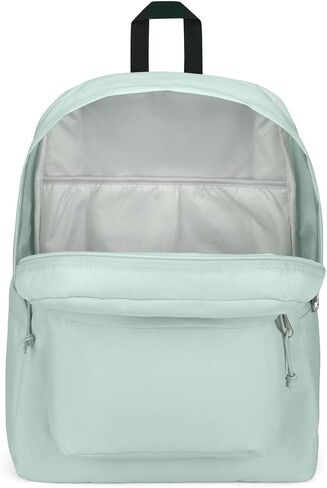 حقيبة ظهر JanSport Superbreak Plus - حقيبة كتب للعمل أو السفر أو الكمبيوتر المحمول مع جيب لزجاجة المياه، باللون الأسود in Kuwait