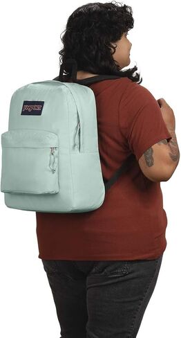 حقيبة ظهر JanSport Superbreak Plus - حقيبة كتب للعمل أو السفر أو الكمبيوتر المحمول مع جيب لزجاجة المياه، باللون الأسود in Kuwait