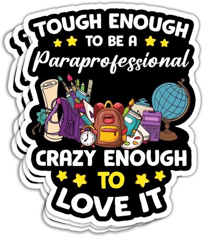 (3 قطع) ملصقات مجنونة بما فيه الكفاية لتحبها للتعليم الخاص شبه الاحترافي، ملصقات للحياة، ملصقات تقدير للمعلمين المساعدين المحترفين، ديكورات لزجاجة الكمبيوتر المحمول، نافذة السيارة، 3 بوصات × 4 بوصات in Kuwait