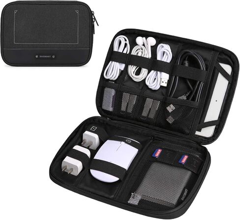 BAGSMART Electronic Organizer Travel Cable Organizer Electronics Accessories Cases for 7.9 inch iPad Mini, Cables, Chargers, USB, SD Card in Saudi Arabia