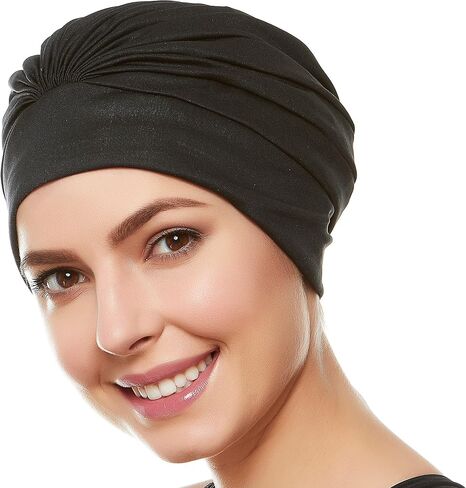 Beemo Swim Caps for Women Swimming Turban Polyester Latex Lined Pleated for Ladies in Saudi Arabia