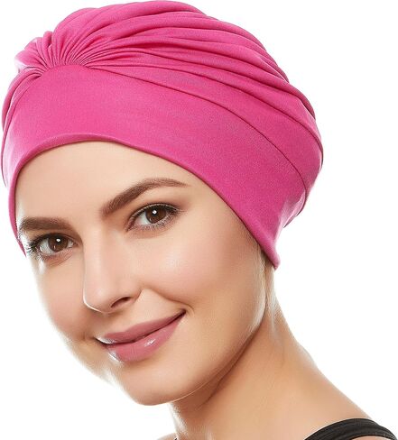 Beemo Swim Caps for Women Swimming Turban Polyester Latex Lined Pleated for Ladies in Saudi Arabia