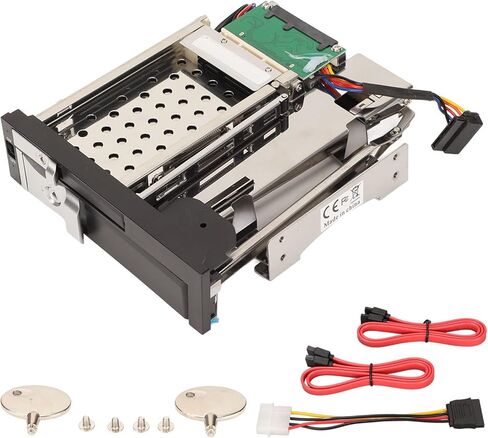 علبة SATA HDD مقاس 2.5 بوصة 3.5 بوصة، علبة محول محرك الأقراص الصلبة SATA HDD مع سرعة 6 جيجابت في الثانية، وظيفة التبديل السريع، تصميم بدون صينية، يدعم SATA I/II/III، لنظام التشغيل Wins in Kuwait