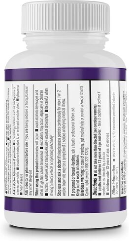 Safrel Nighttime Sleep Aid, Diphenhydramine HCl 25mg | Strong Non Habit-Forming Restful Sleeping Support for Men & Women | Fall Asleep Faster & Wake up Refreshed (100 Count (Pack of 1), 100, Count) in Saudi Arabia