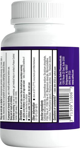 Safrel Nighttime Sleep Aid, Diphenhydramine HCl 25mg | Strong Non Habit-Forming Restful Sleeping Support for Men & Women | Fall Asleep Faster & Wake up Refreshed (100 Count (Pack of 1), 100, Count) in Saudi Arabia
