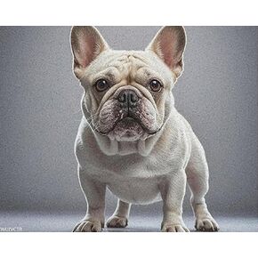 French Bulldog Paint by Numbers Kit Cute Digital Oil Painting for Adults DIY Paint by Number for Beginner Hanging Canvas Oil Painting Kit for Wall Decor, 16x20inch in Kuwait