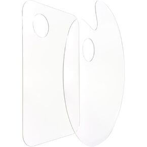 Uonlytech 2pcs DIY Painting Palette Acrylic Paint Trays Set Mixing Pallets Thumb Hole Portable in Saudi Arabia
