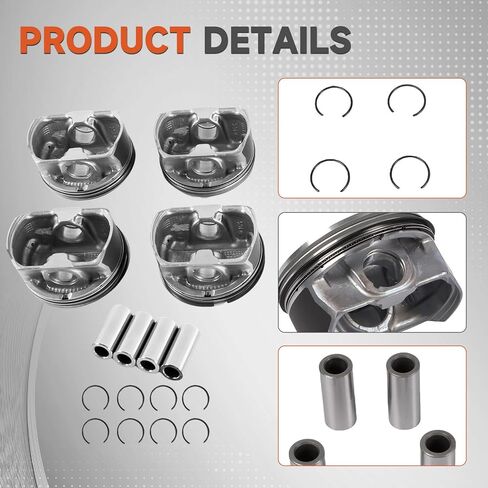 4x Engine Piston Ring Set 11257566019 Fits for MINI Cooper S JCW R55 R56 R57 R58 R59 N14B16A N14B16C 1.6 Turbo After-Market Parts in Kuwait