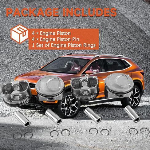 4x Engine Piston Ring Set 11257566019 Fits for MINI Cooper S JCW R55 R56 R57 R58 R59 N14B16A N14B16C 1.6 Turbo After-Market Parts in Kuwait