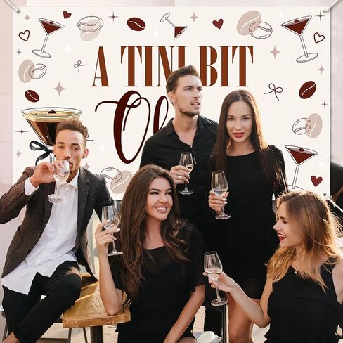 Avezano A Tini Bit Older Banner Espresso Martini Garland Glittery Birthday Decorations Banners for Tini Bar Theme Party Espresso Martini Party Bachelorette Party Supplies 70.8 x 43.3 Inch in Saudi Arabia