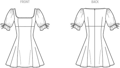 McCall's Misses 'Fit and Flare Puff Sleeve Sleeve Pattern Packet by Brandi Joan ، Design Code M8550 ، 16-18-20-22-24 ، Multicolor in Saudi Arabia