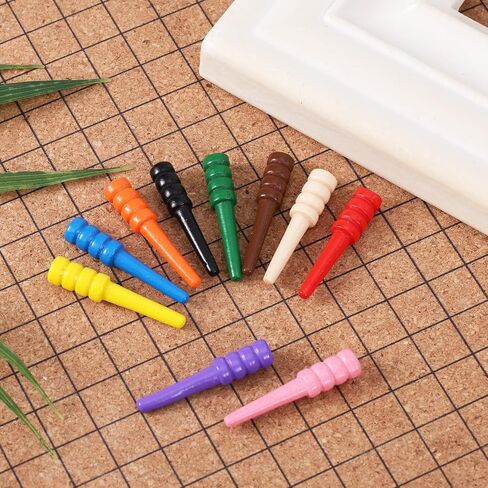 30pcs progs wooden cribbage progs تناسب الثقوب 1/8 بوصة ، استبدال دبابيس اللعبة الفريدة الطويلة ، دبابيس لعبة مدبب للملحقات جزء من لوحة سرير الخشب (10 ألوان) in Saudi Arabia